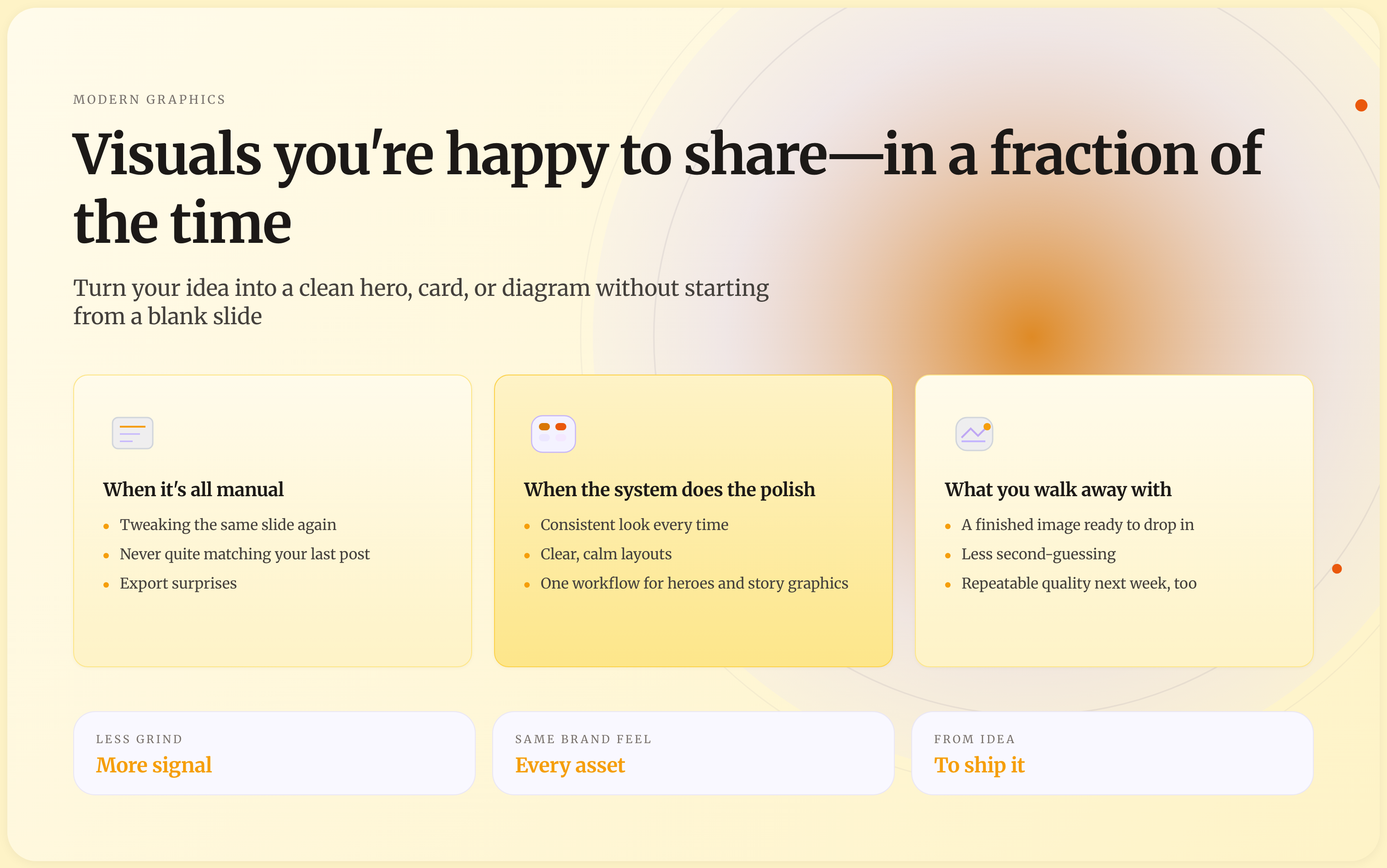 Modern Graphics warm hero visual